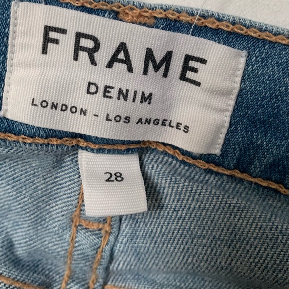 Frame Denim Blue Skinny Distressed Jeans - Picture 3 of 5